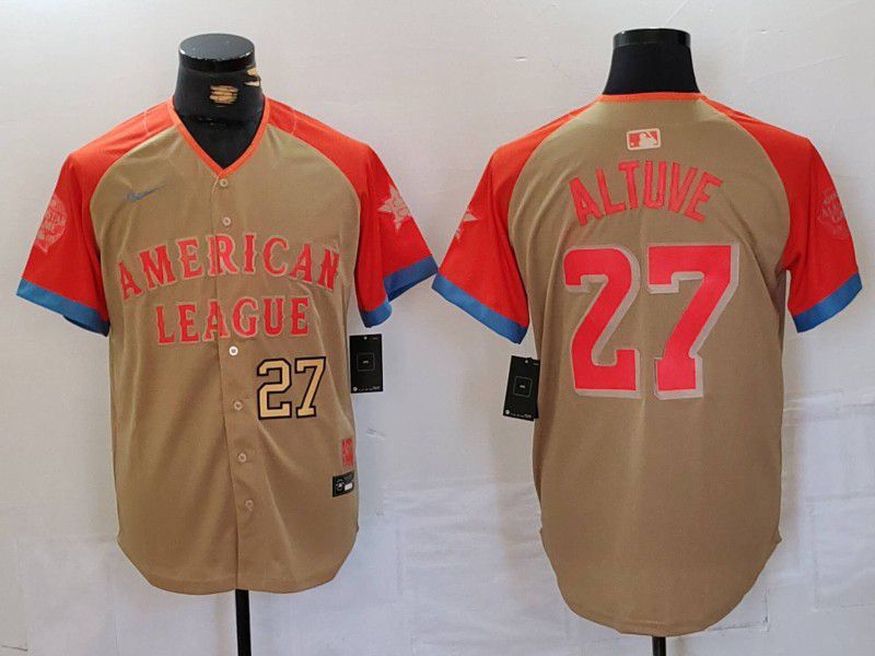 Men Houston Astros #27 Altuve Orange All star 2024 Nike MLB Jersey style 2